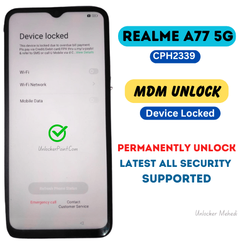Oppo A77 5G Mdm Unlock CPH2339 Permanently Unlock Latest Security